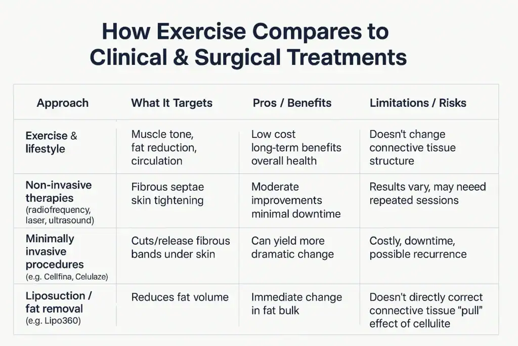 Sculpting Your Bum: Can Toning Exercises Really Reduce Cellulite? 2 How exercise compares to treatments from Lipo 360 West Thurrock